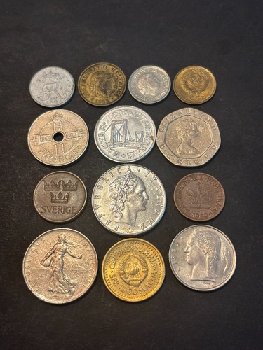 Vecchie monete mondiali - monete,